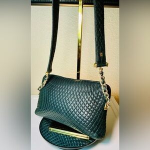 Bally Quilted Lambskin Handbag With Gold B Logo “Host Pick”